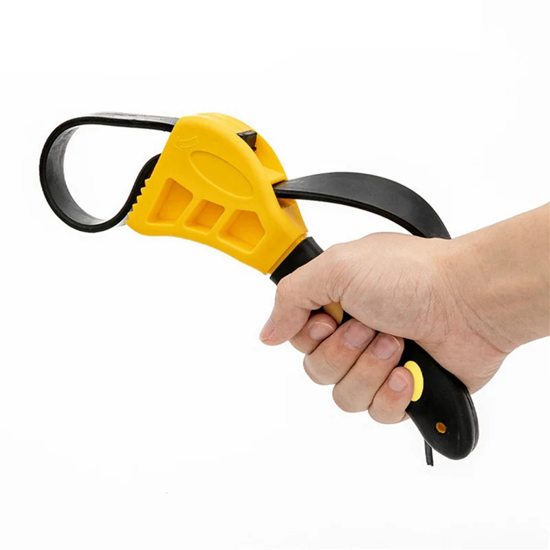 

AA01-2Pcs 6 Inch Multifunctional Belt Wrench Adjustable Oil Filter Bottle Opener Auto Repair Filter Dual-Purpose Wrench
