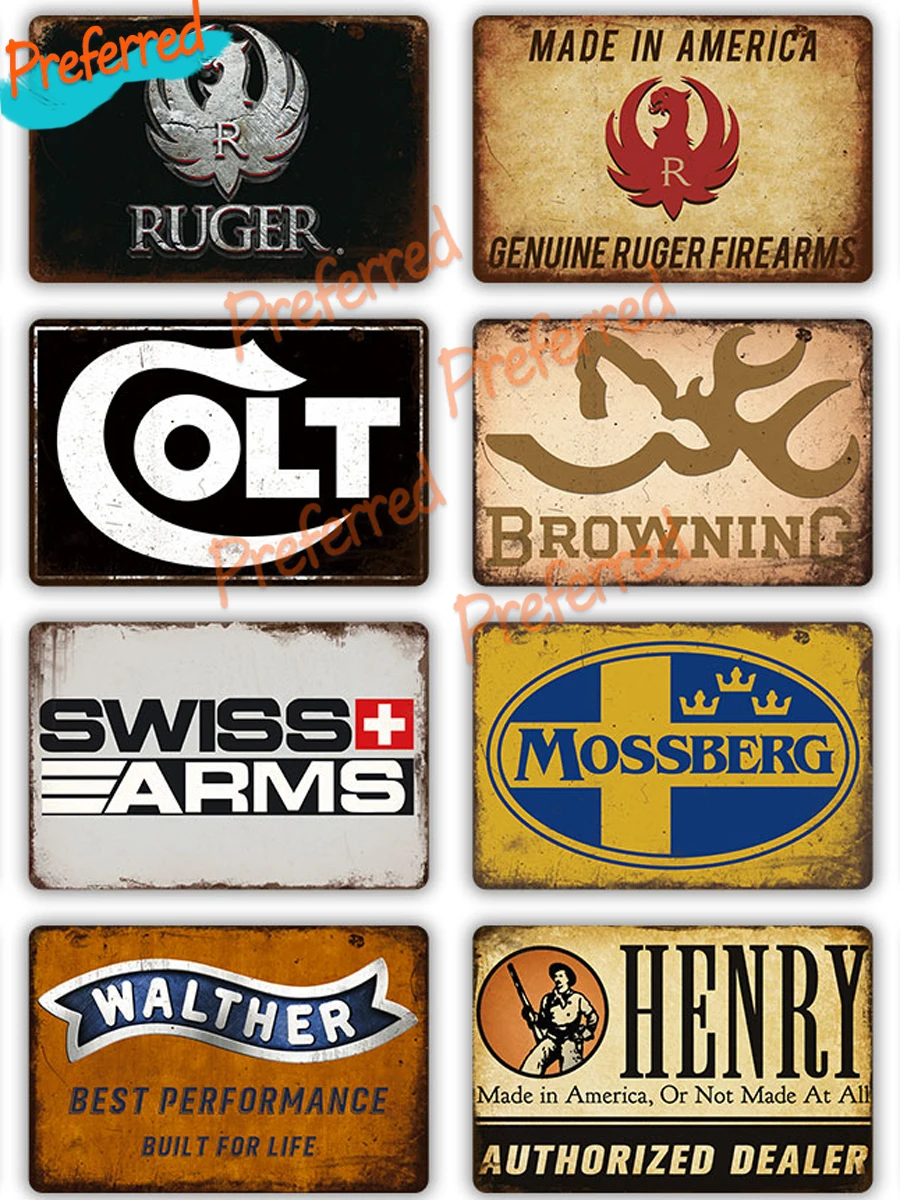 

Personality Car Stickers Mossberg Retro Sign Tinplate Retro Metal Poster Decals Vinyl High Quality Car Window Styling Decals PVC