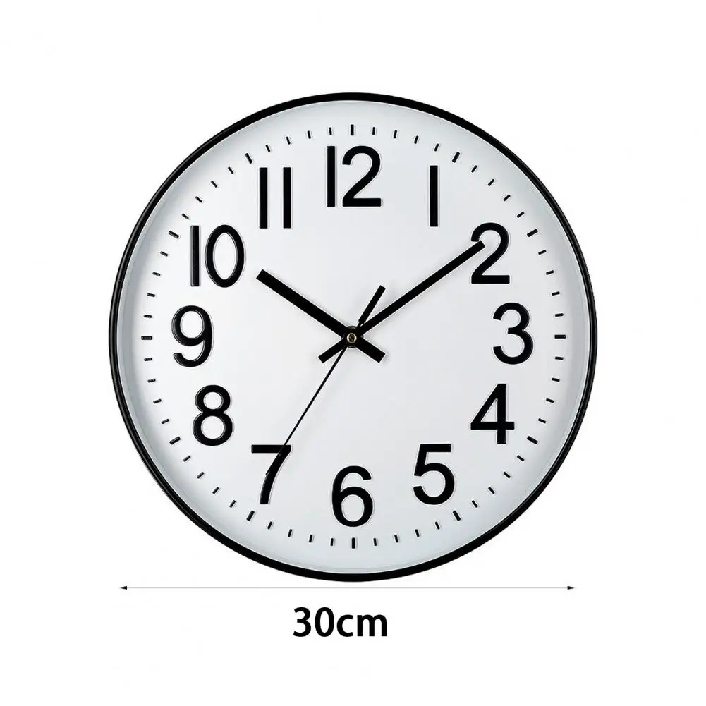 Silent Wall Clock Scanning Movement Clock Modern Numerals Wall Clock with Silent Non-ticking Design Battery Operated for Easy