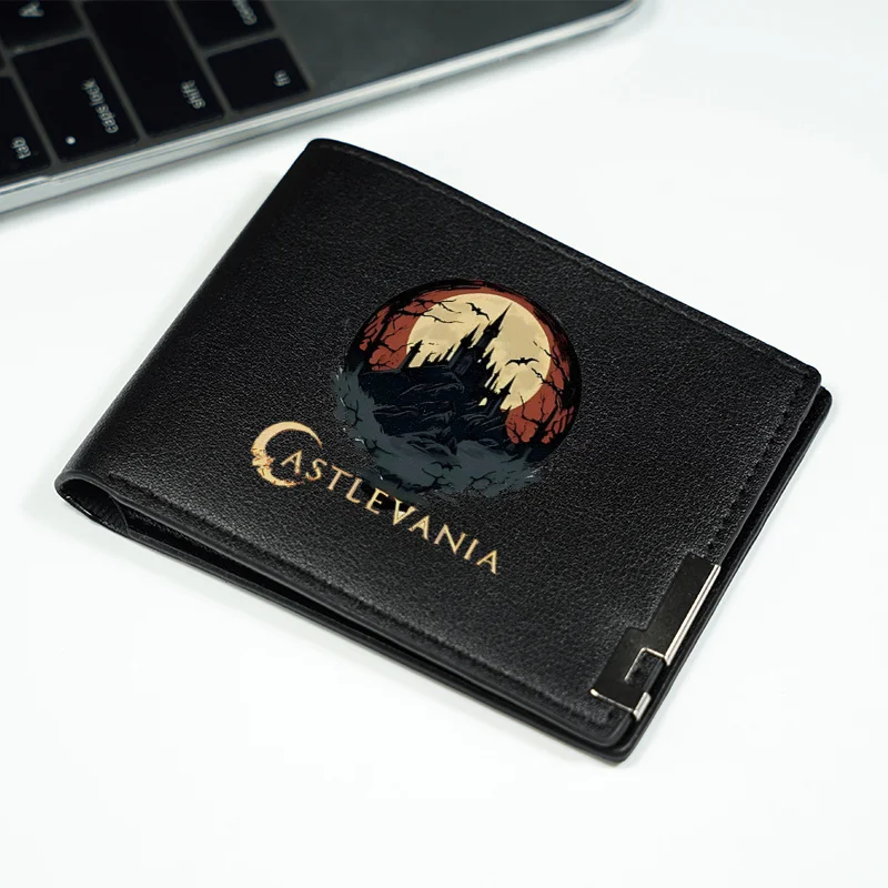 CASTLEVANIA ELEGANT MEN'S SHORT WALLET PU LEATHER LIGHTWEIGHT DURABLE DAILY USE FASHION BUSINESS STYLE