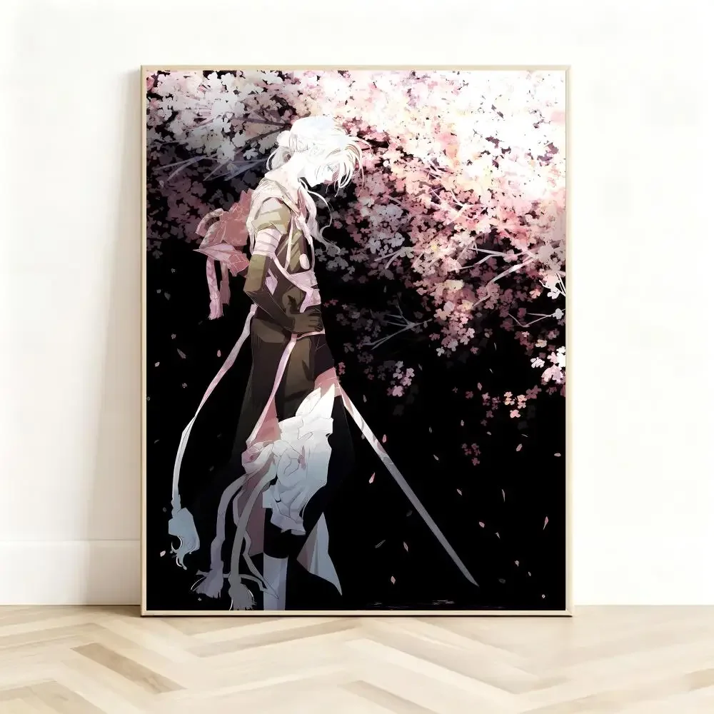 Elegant Browsergame T-Touken Ranbu Poster Classic Self-Adhesive PP Wall Sticker for Living Room Bar Decor Gift