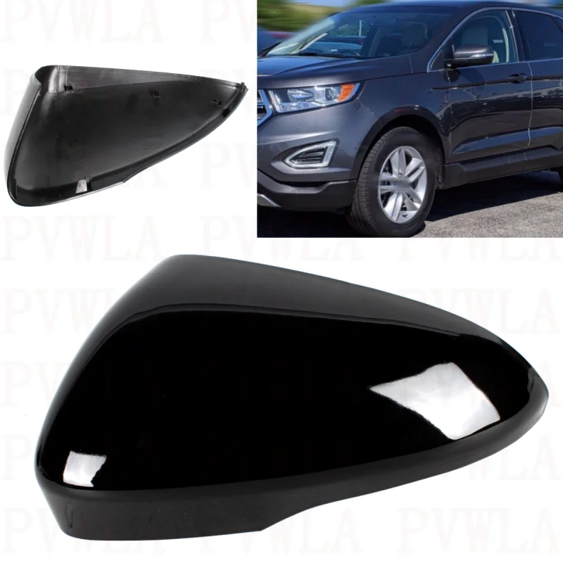 

Left Side Black Painted Mirror Housing Cover Cap With Turn Signal Hole For Ford Edge 2015 2016 2017 2018 2019 2020 2021