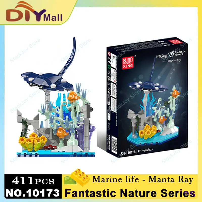 Mould King – Kit de construction du monde sous-marin, Nature fantastique, modèle de vie Marine éducatif STEM, cadeau pour enfants