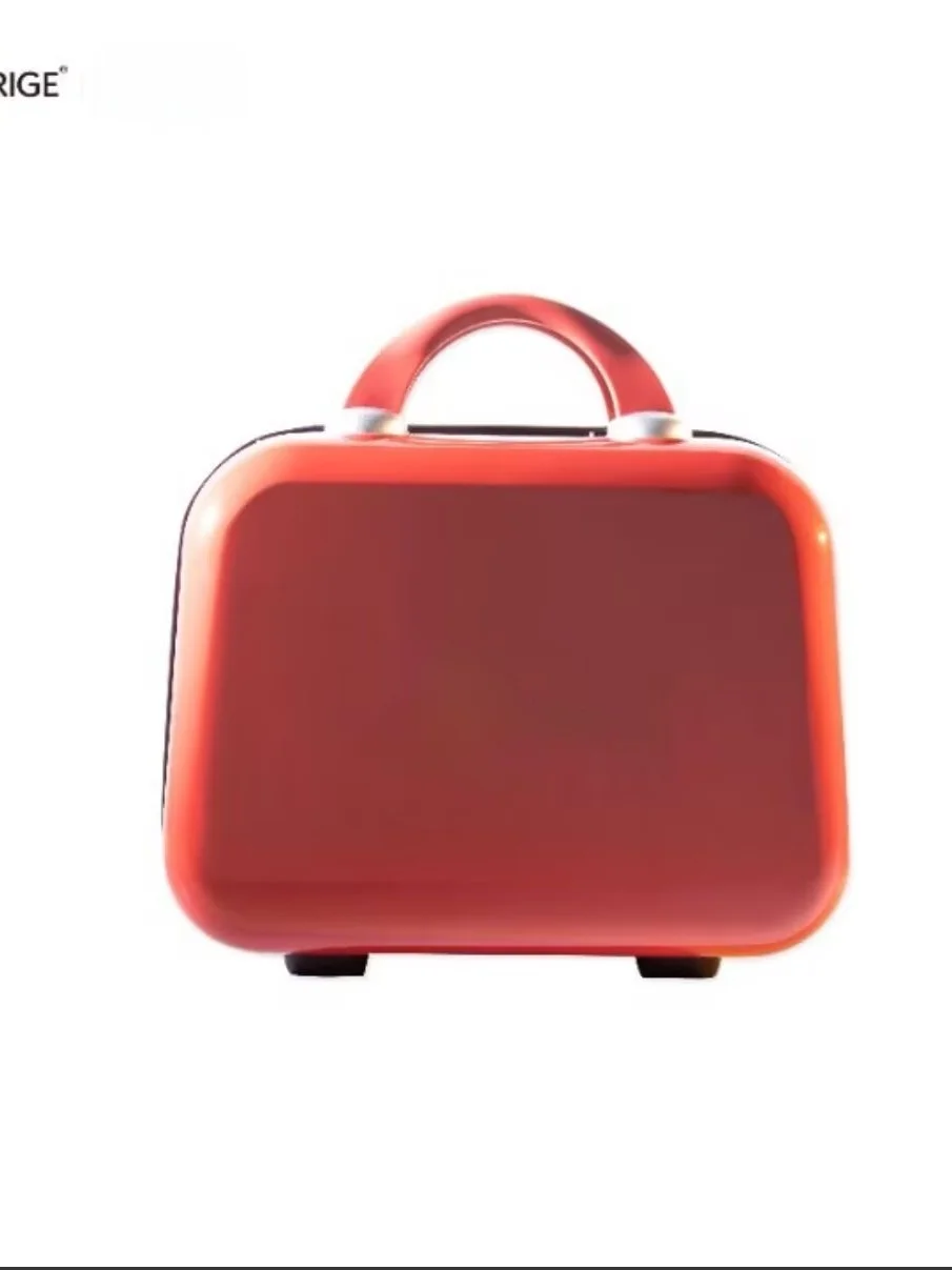 red-handheld-luggage-small-suitcase-makeup-bag-wedding-bridesmaid-gift-packaging-box-composite-material-no-pull-rod-for-women