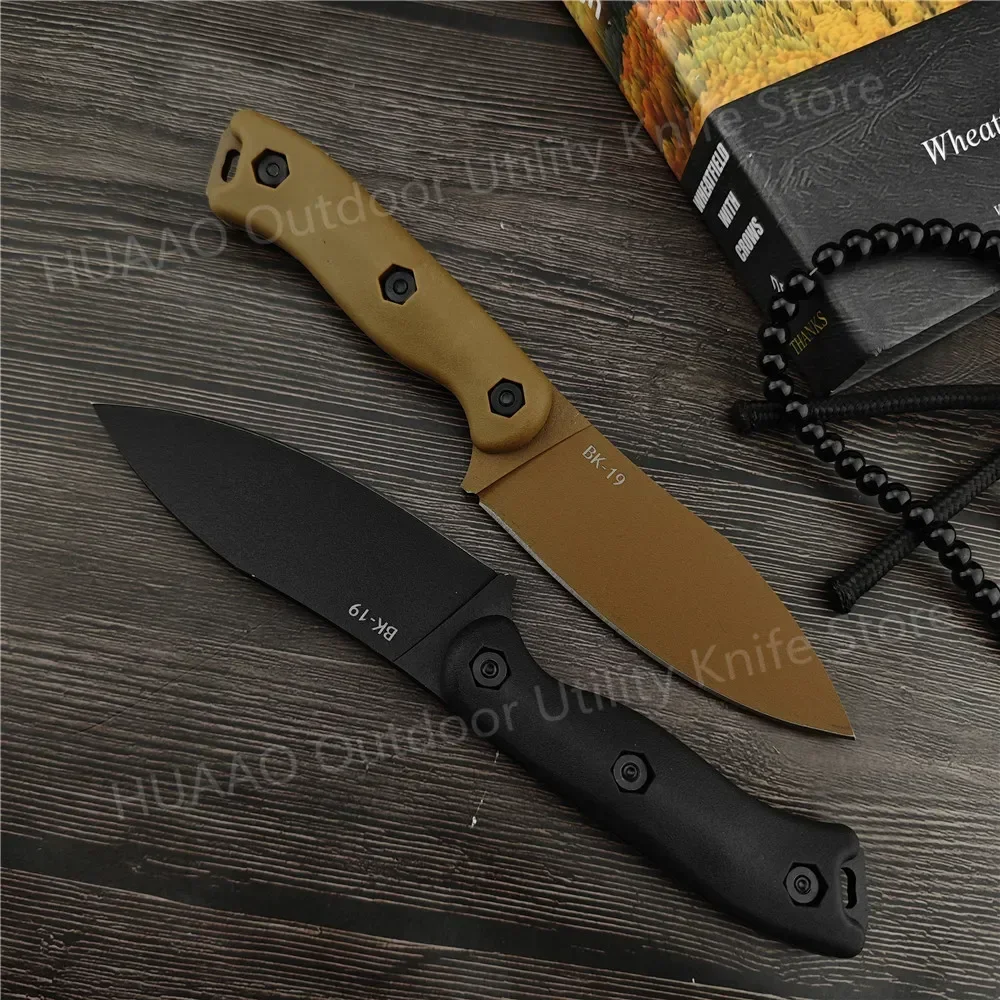 Tactical Fixed Blade Knife BK18 / 19 Outdoor EDC Hunting Camping Cutting Survival Knives D2 Blade Nylon Glass Fiber Handle