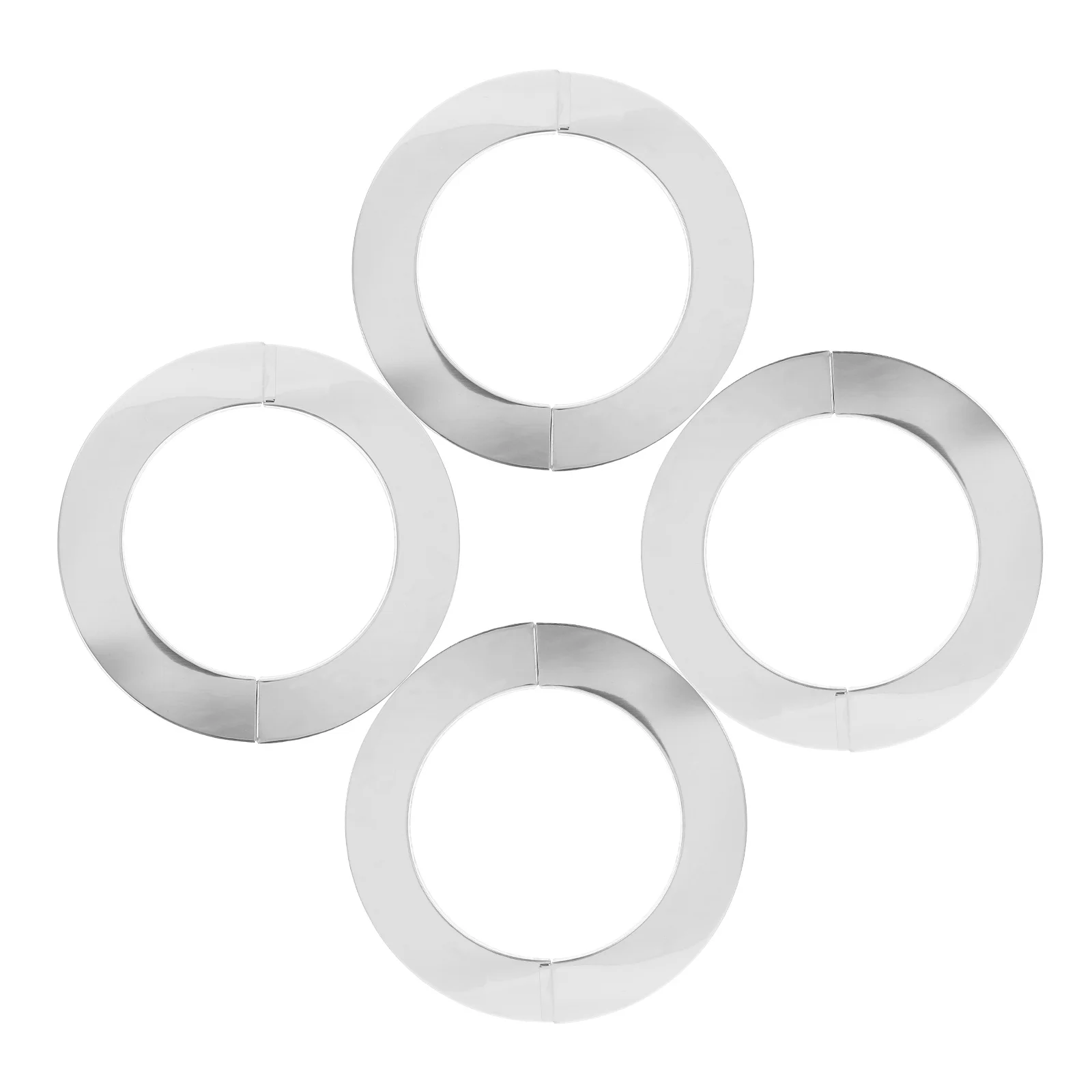 

4Pcs Wall Pipe Covers Stainless Steel Flange Cover Set for Hole Concealment Bathroom Shower Plumbing Decoration Cover Plates