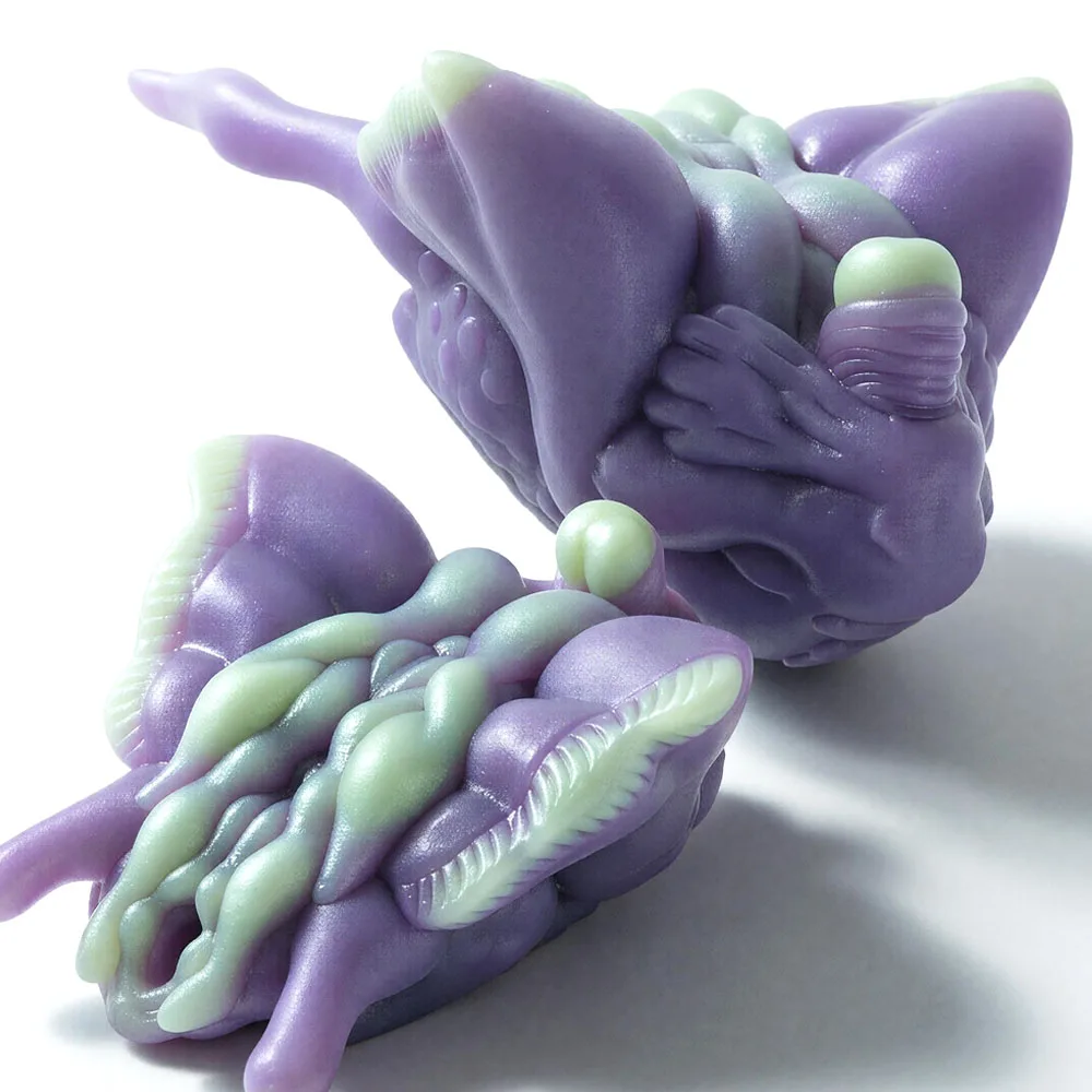 GEEBA Purplefin Stingray Design Body-safe Silicone Male Masturbator Pocket Pussy Adult18+ Onahole Realistic Vagina Men's Stroker