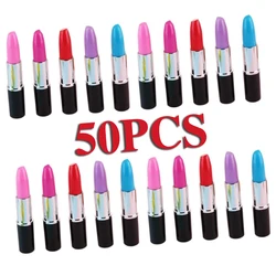 50pcs Lipstick Ball-Point Pen Creative Beautiful Ball-Point Pen Lipstick Sign Pen Girl Gift for Home Store School