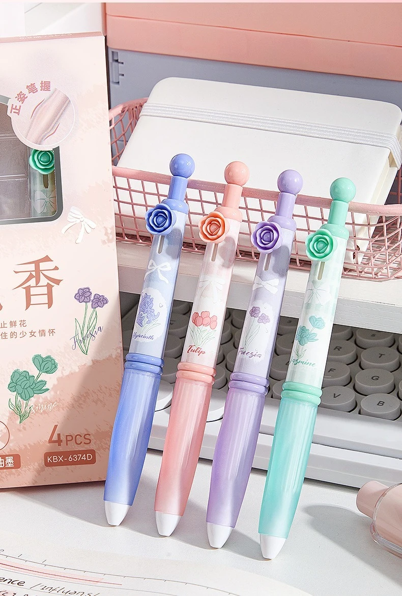 

3D patch bowknot, sweet and refreshing gel pen for writing and signing, high-appearance-value girls' favorite