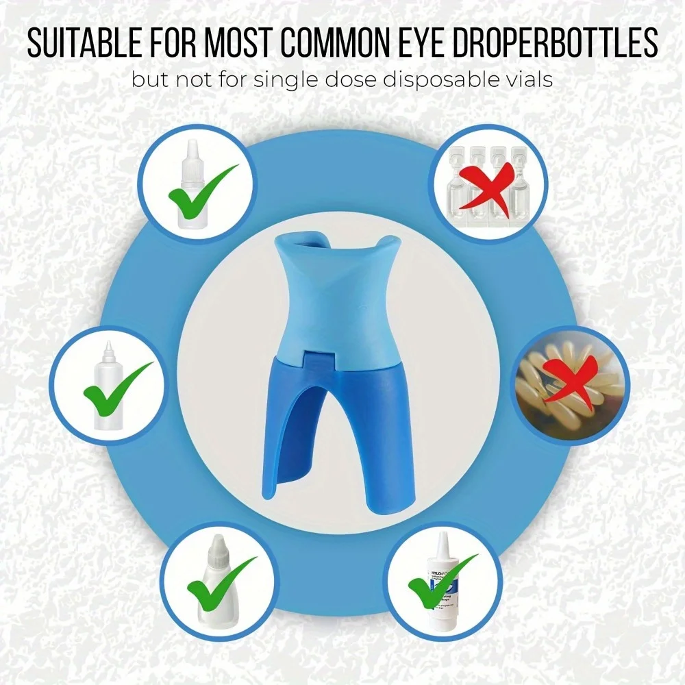 Botella cuentagotas reutilizable, soporte portátil, ayuda para los ojos, ungüentos para los ojos, dispositivo de soporte para gotas, ayuda para los ojos, herramienta de cuidado del aplicador