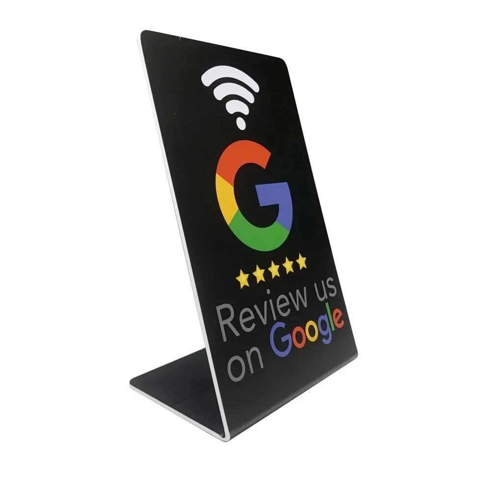 76mm NTAG215 NFC Google Review Card, Contactless Tap-to-Rate Smart Tag for Restaurant Customer Feedback