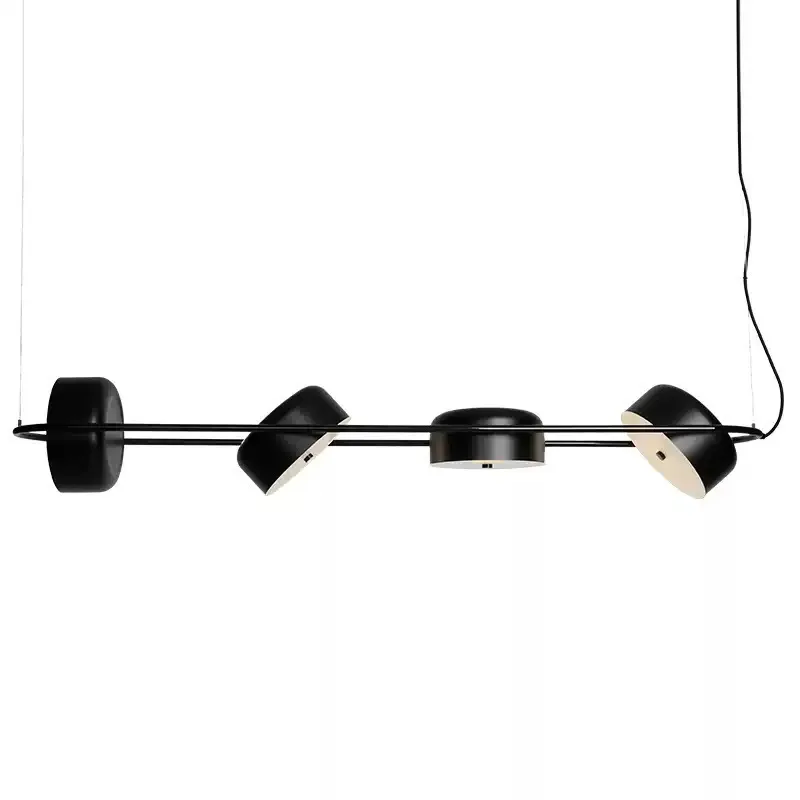 Modern Long Strip Designer Chandelier Creative Lamp Head with Rotatable Adjustable Pendant Light Dining Room Island Desk Lamp