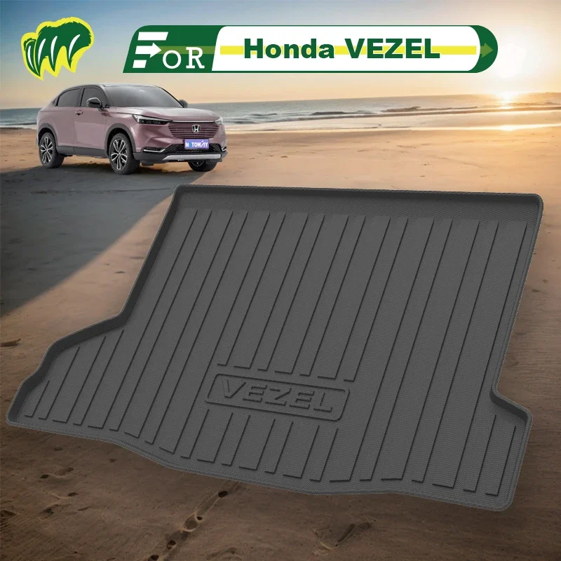 For Honda VEZEL 18 19 20 21 2022 2015-2023 Custom Fit Car Trunk Mat All Season Cargo Mat 3D Shape Laser Measured Trunk Liner