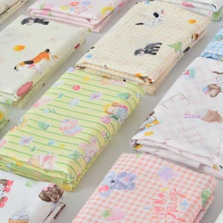60s Cartoon Pet Animal Printed Pure Cotton Fabric Handmade DIY Clothing Skirt by Half Meter