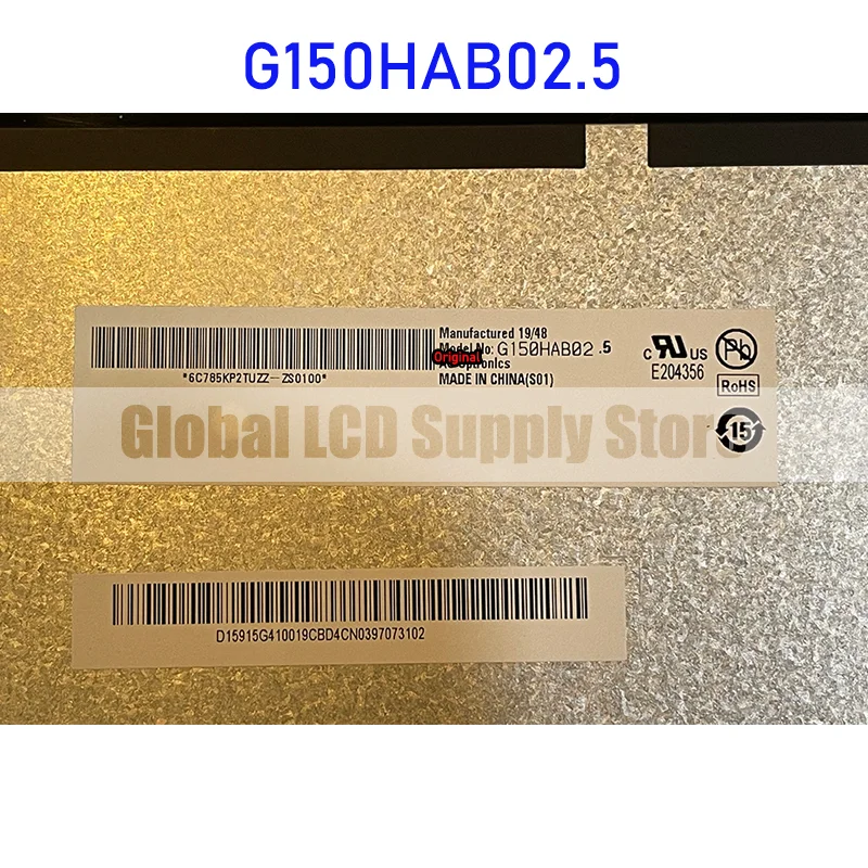 G150HAB02.5 15.0 Inch Original LCD Display Screen Panel for Auo Brand New and Fast Shipping 100% Tested