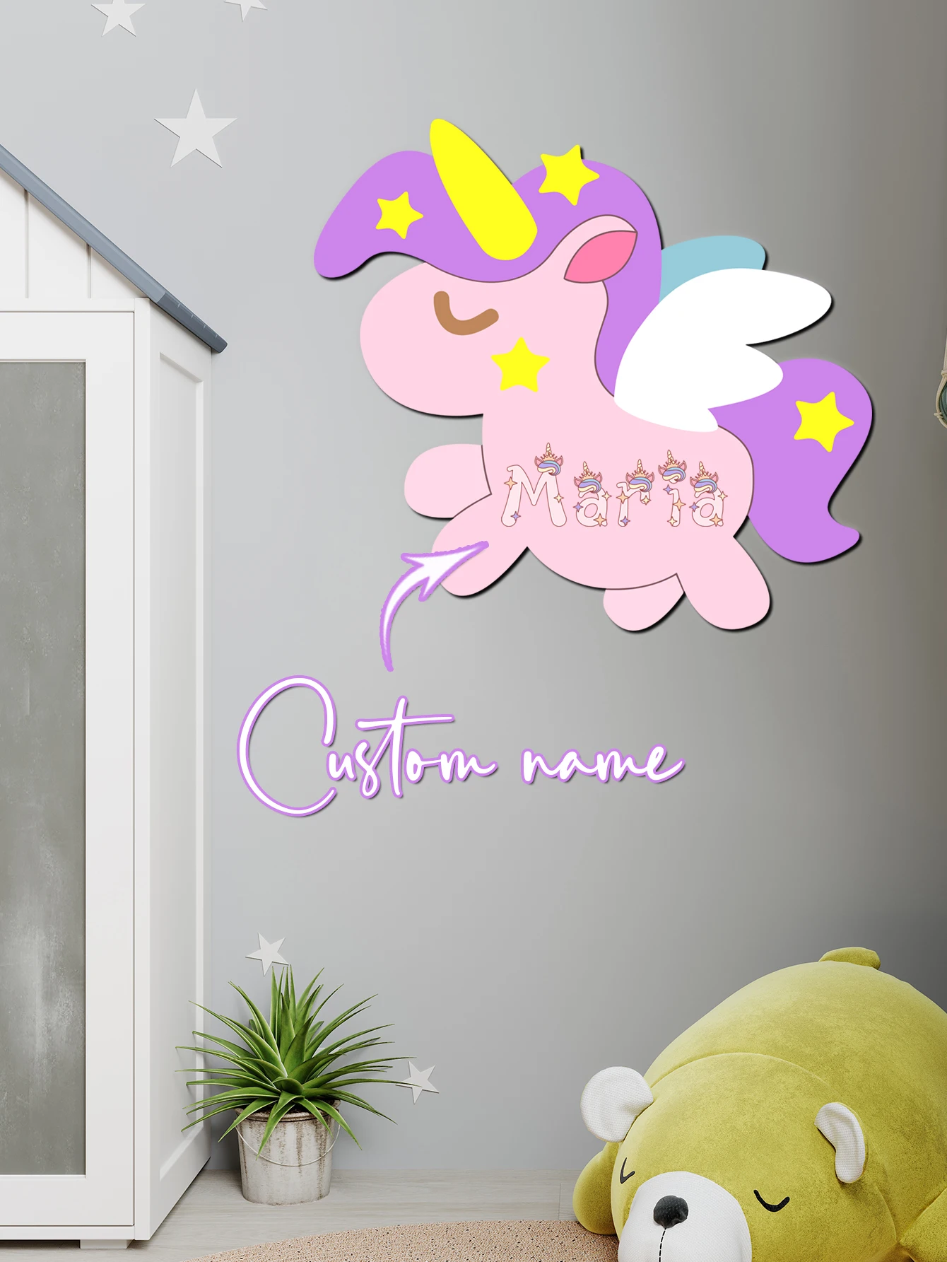 لافتة اسم خشبية مخصصة على شكل - مراجعة Baby Nursery Decor Girl وسعره