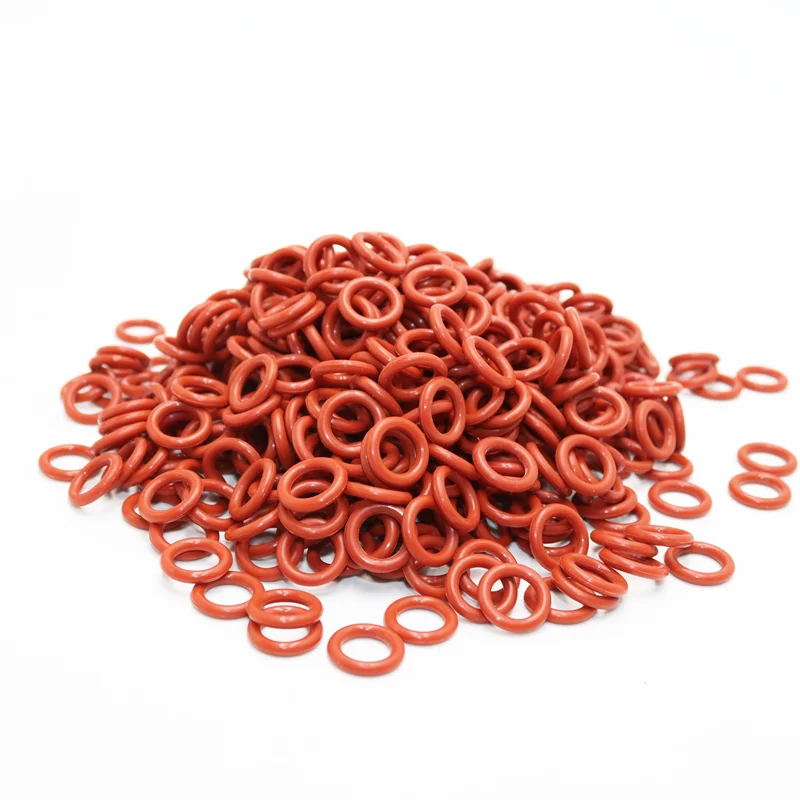 Silikon-O-Ring VMQ Red Oing Dichtung CS 1/1,5/2/2,4/3,1 mm Hitzeölbeständigkeit Wasserdichte Sanitärdichtungsscheibe – Detail 4