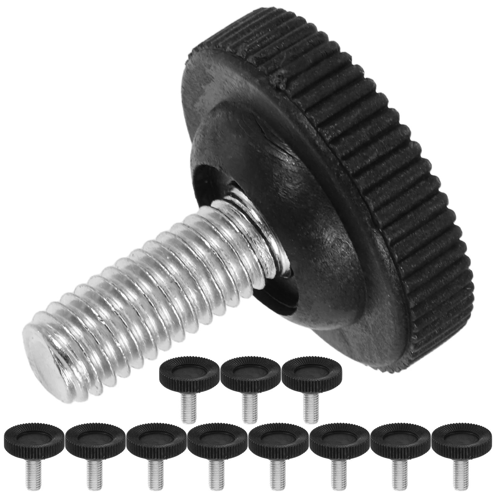 

12 pcs Furniture Leveler Adjustable Feet Black M8 Screws Durable Wear Resistance Corrosion Prevention Desk Chair Table Bookshelf