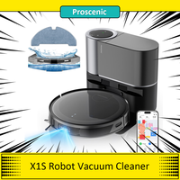 Proscenic X1S Robot Vacuum Cleaner with Mop , 3000 Pa Suction Power Self-Empty, 2.5L Dust Bag, 180min Runtime, App voice Control