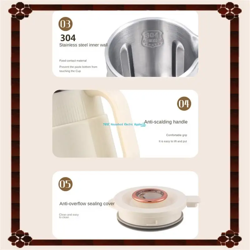 

24-Hour Delivery 2X Electric Soy Milk Wall Breaking Machine 10-Leaf Blade Machine Juicer Blender Mixer Soybean Milk Maker US Plu