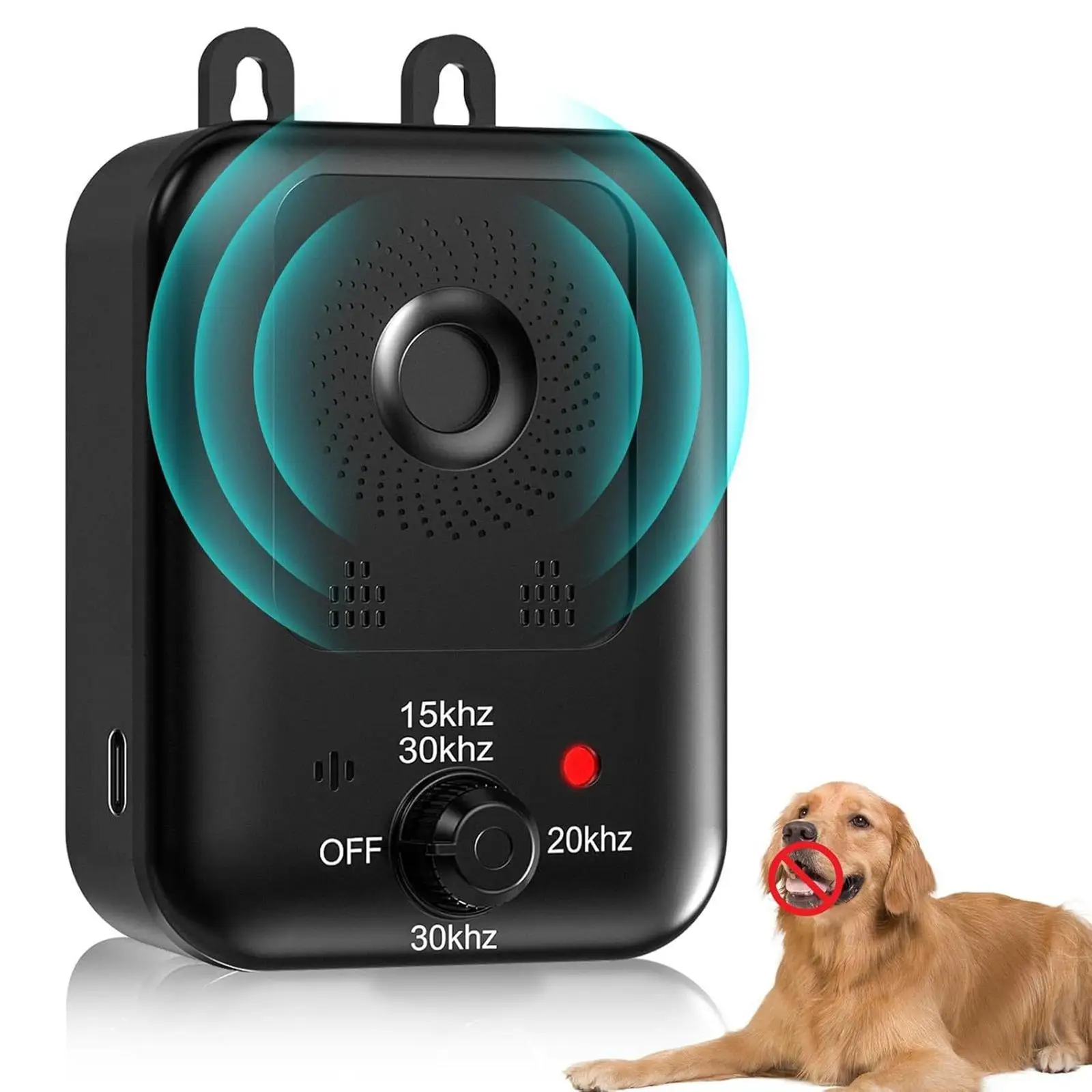 Anti Barking Device for Dog Behavior Correction Portable Ultrasonic Bark Stopper Box for Outdoor Training