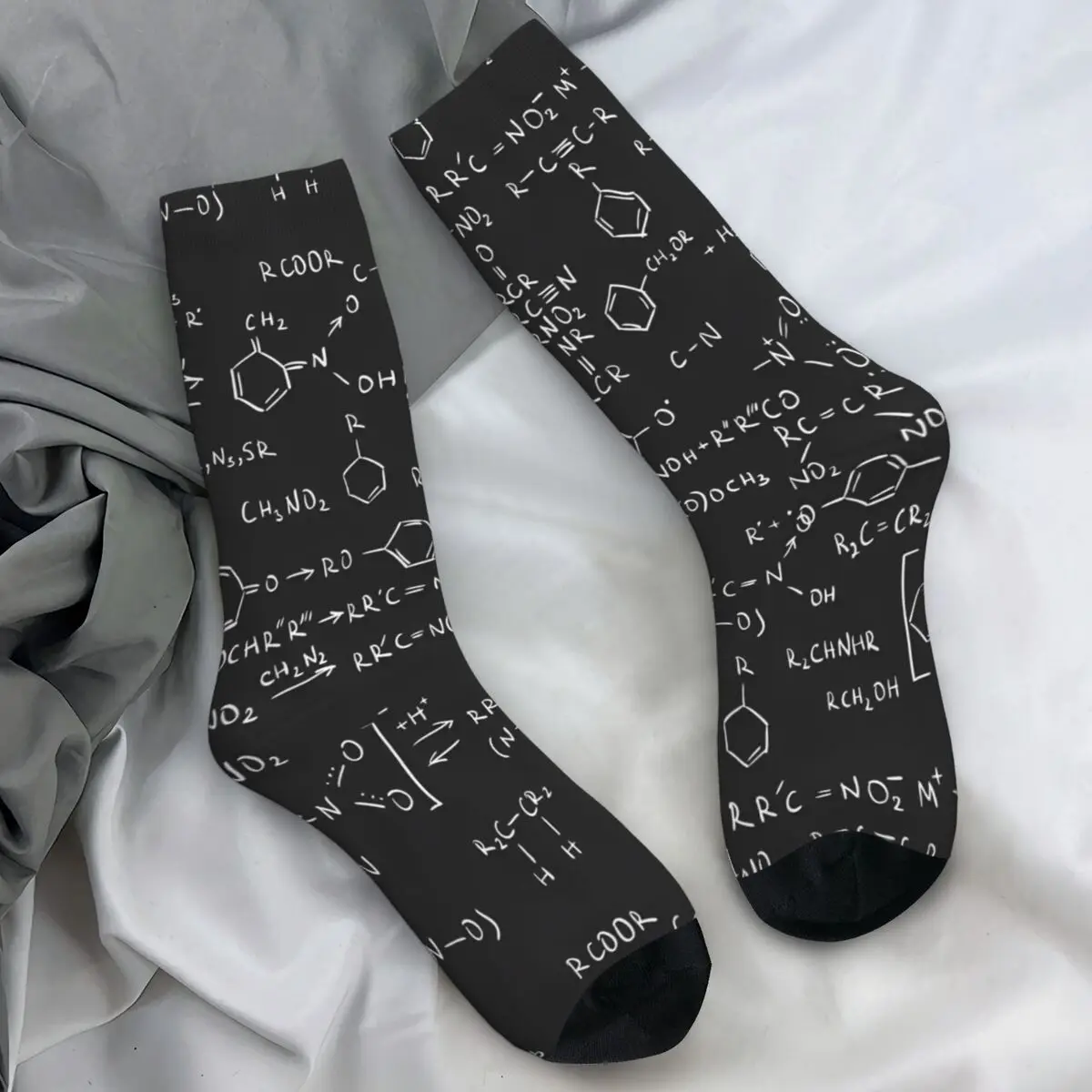 Chemistry Formulas Stockings Adults Men Socks Breathable Funny Socks Spring Running Sports Non Slip Printed Socks Gift