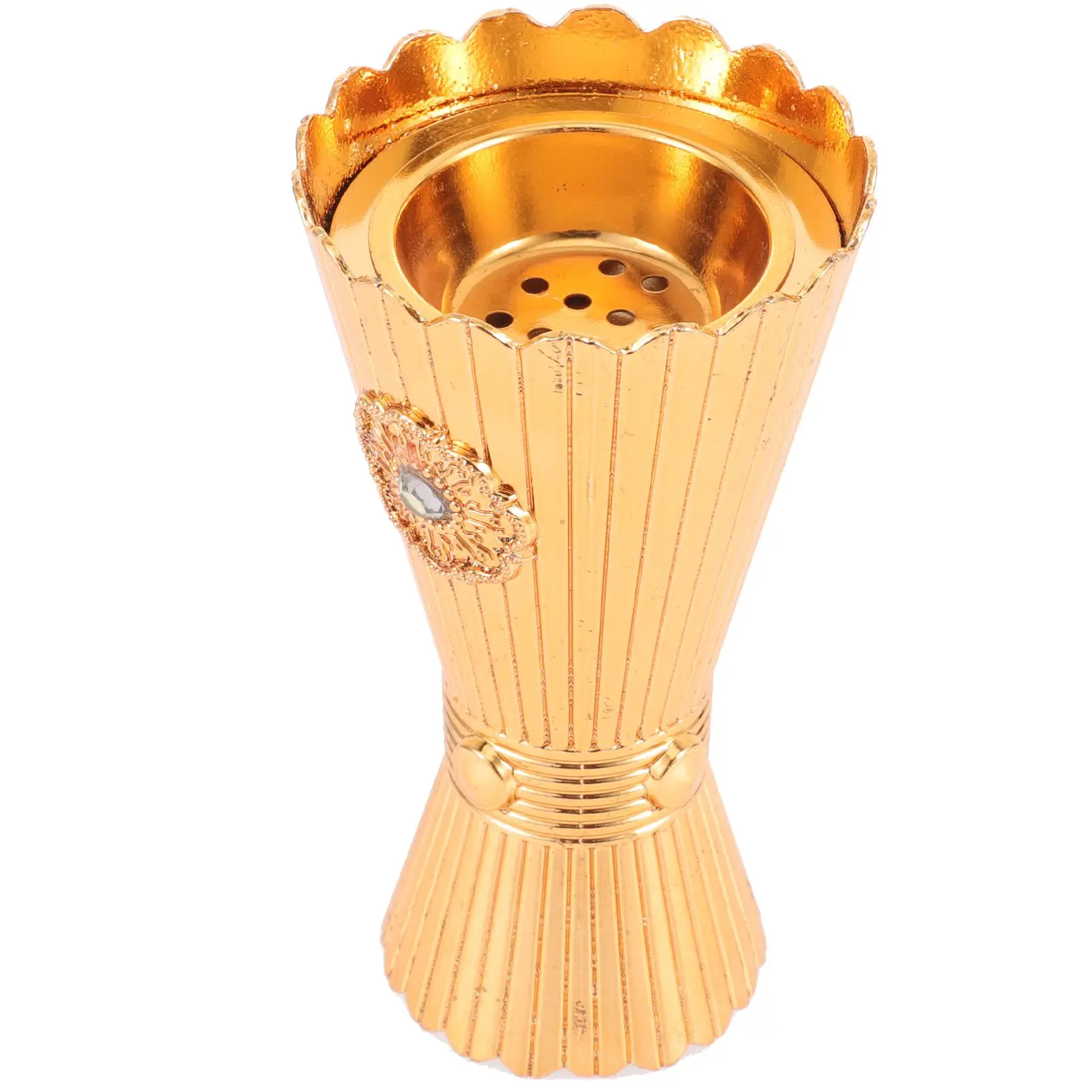 

Incense Burner Table nament Decorative Holder Retro Censer Vintage Holders Stick Hollow Charcoal Stove Indoor Metal Alloy