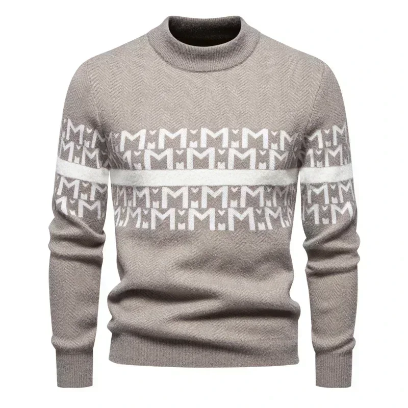 Men's  Imitation Mink Sweater Soft and Comfortable  Fashion Warm Knit Sweater  Pullover Clothes