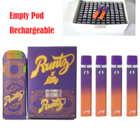 10-20pcs Dabwoods Runtz X Litty Vape Pen 1.0ml Pod 280mAh Rechargeable Battery Empty Disposable Vaporizer Kit For Thick Oil