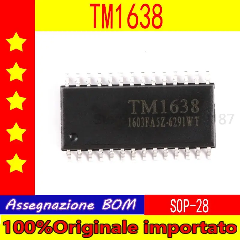 10PCS/lot Home furnishings patch TM1638 SOP - 28 with keyboard scanning interface LED driver chip