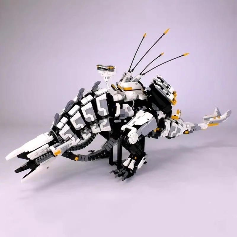 2. MOC Small Particle Sci-Fi Creature Building Bricks Set Thunder Jaw Assembly Toy