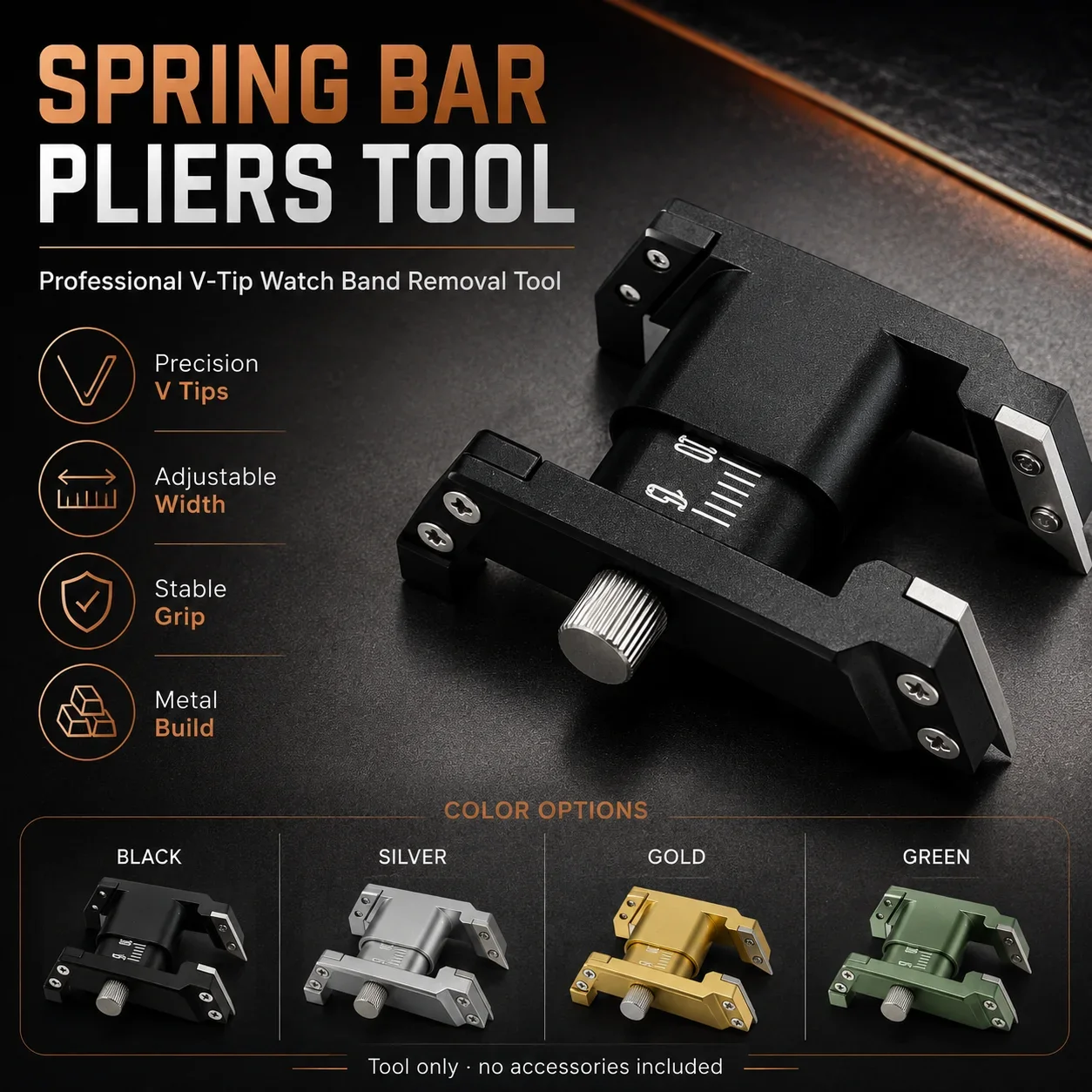 Watch Spring Bar Pliers V Type Watch Link Remover Tool Watch Strap Pin Removal Tweezers Repair Tool for Watch Band Replacement