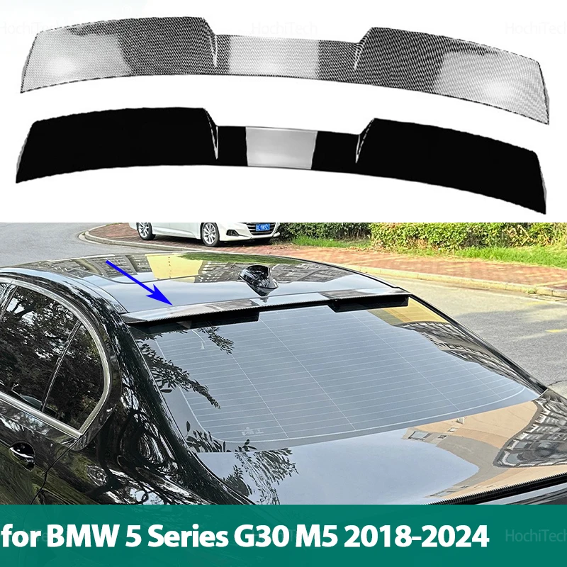 

Для BMW 5 серии G30 M5 2018 2019 2020 2021 2022 2023 2024 задний бампер из углеродного волокна, спойлер багажника, крыло, хвост, глянцевый черный