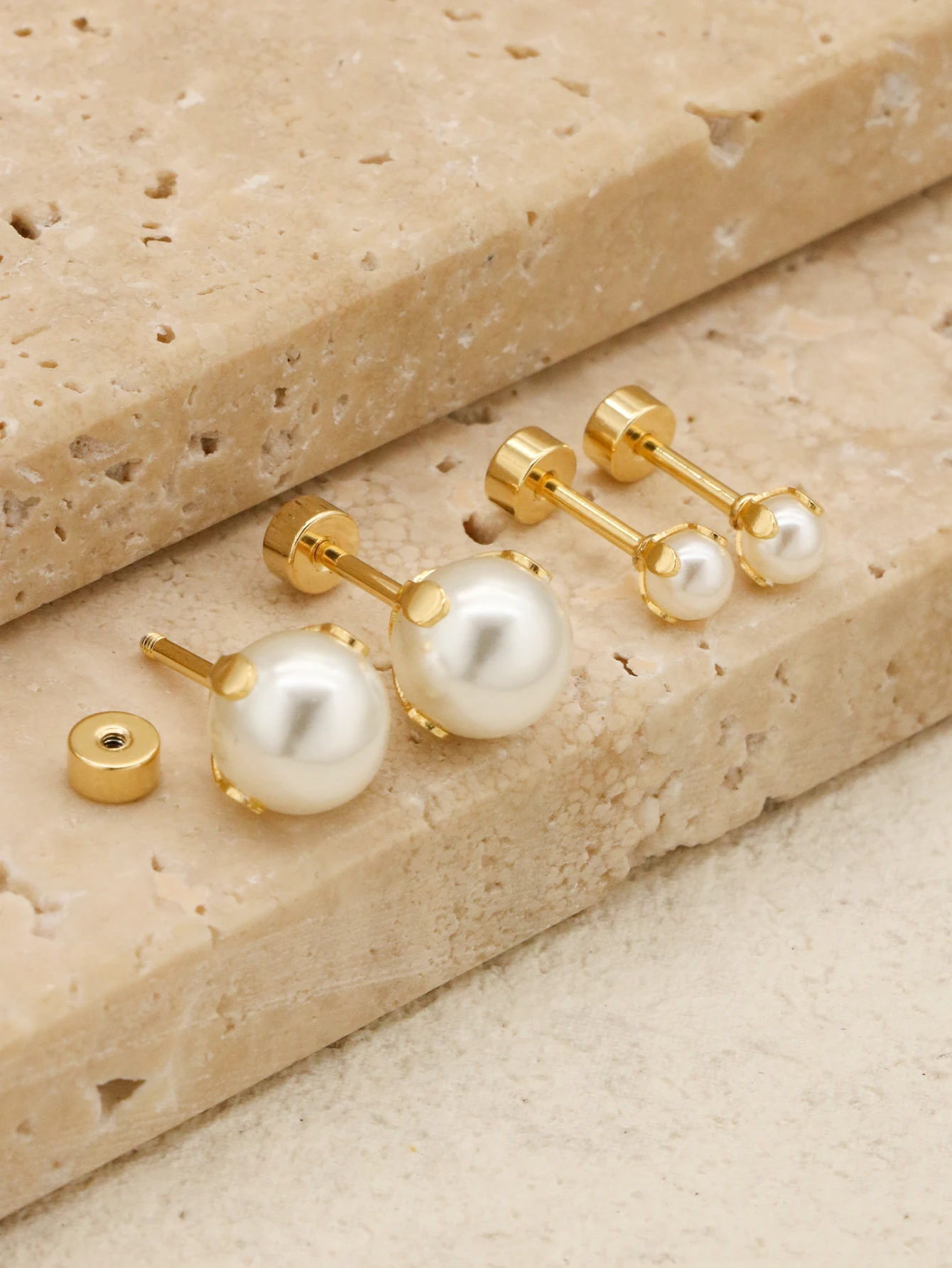 1pair/2pcs French Romantic Pearl Imitation Earrings Grand And Luxury Small And Popular Design Women\'s Fashion Accessories