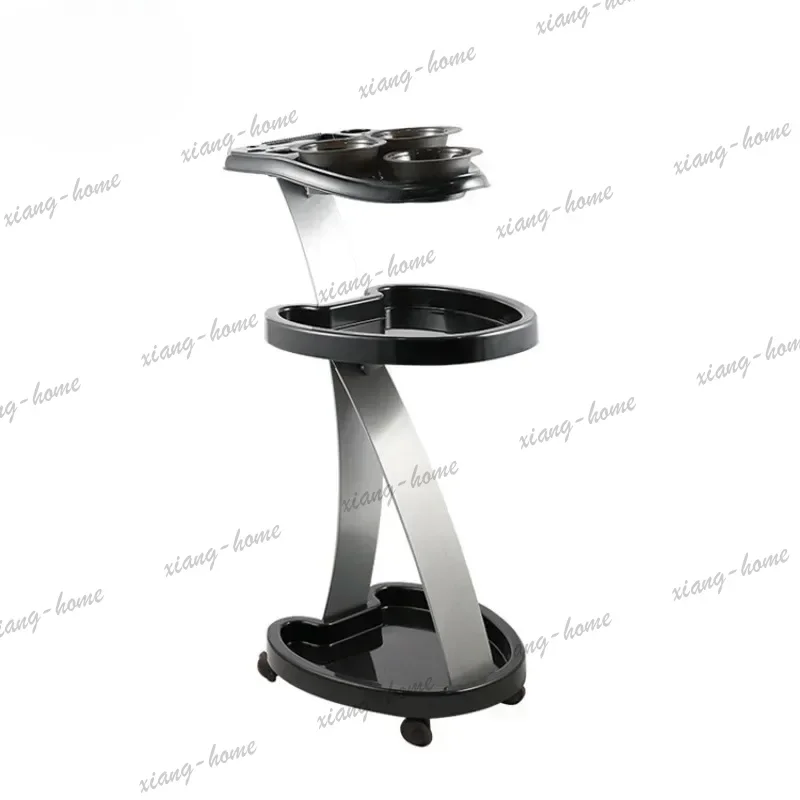 Factory Direct Nordic Hair Salon Rolling Cart Multifunction Hair Beauty Designers Metal Salon Trolley Barbershop Specific Salon