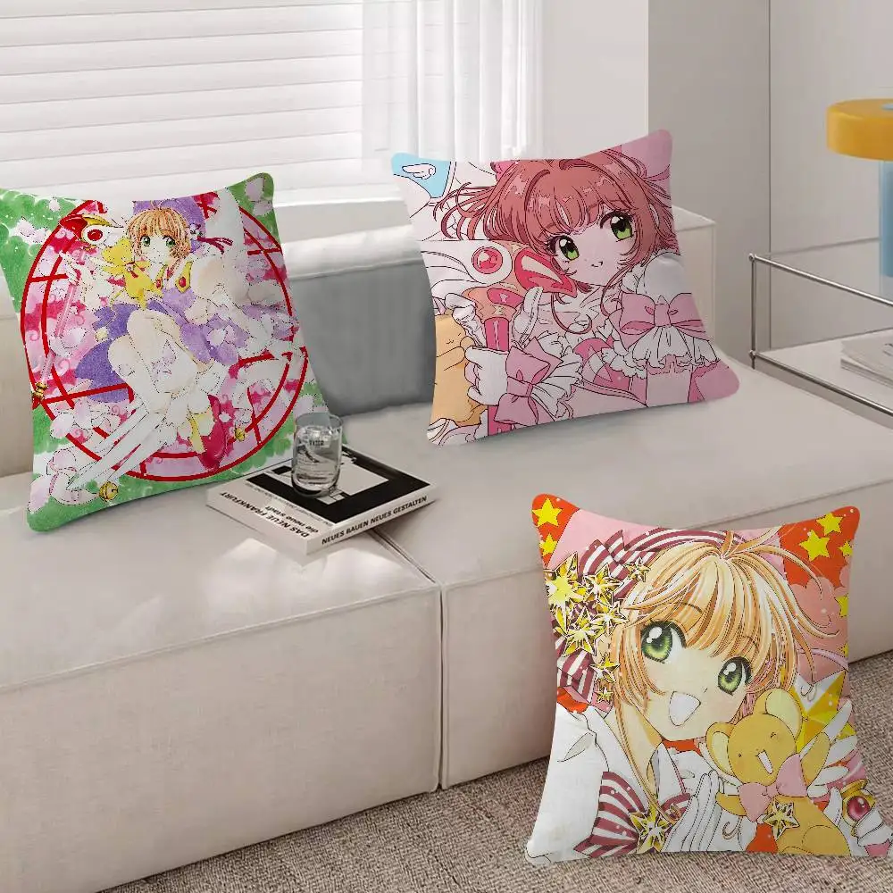 Anime C-Cardcaptor S-Sakura Pillow Anime Pillow Sofa Bed Head Pillow Cover Cushion Cover Fashion 30x30 40x40 45*45cm