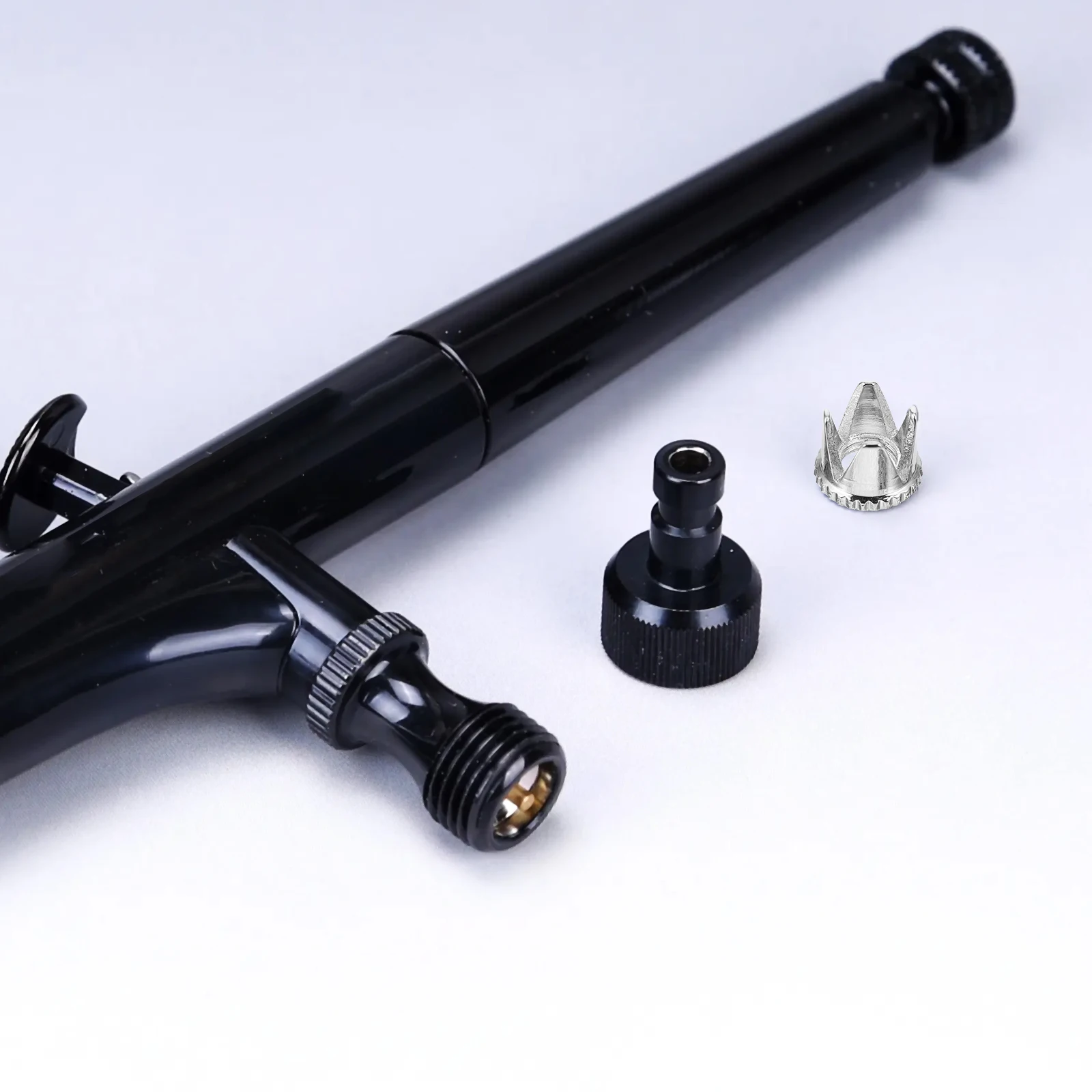 Tapa de boquilla de aerógrafo, punta de Metal de acero inoxidable para aerógrafo, pintura en aerosol de precisión, piezas de repuesto resistentes, suministros de arte