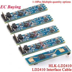 1-10Pcs HLK-LD2410 24G FMCW 24GHz Smart Human Presence Sensing Radar Module LD2410 Millimeter Wave Motion Switch Sensor 5P Cable