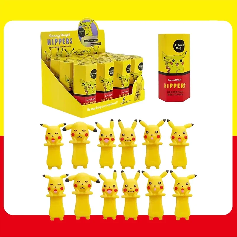 โมเดลตกแต่งโทรศัพท์มือถือรูปปิกาจูการ์ตูนน่ารักสไตล์ปาร์ตี้แองเจิล รุ่นฮิตจากโปเกมอน แบบกล่องสุ่ม