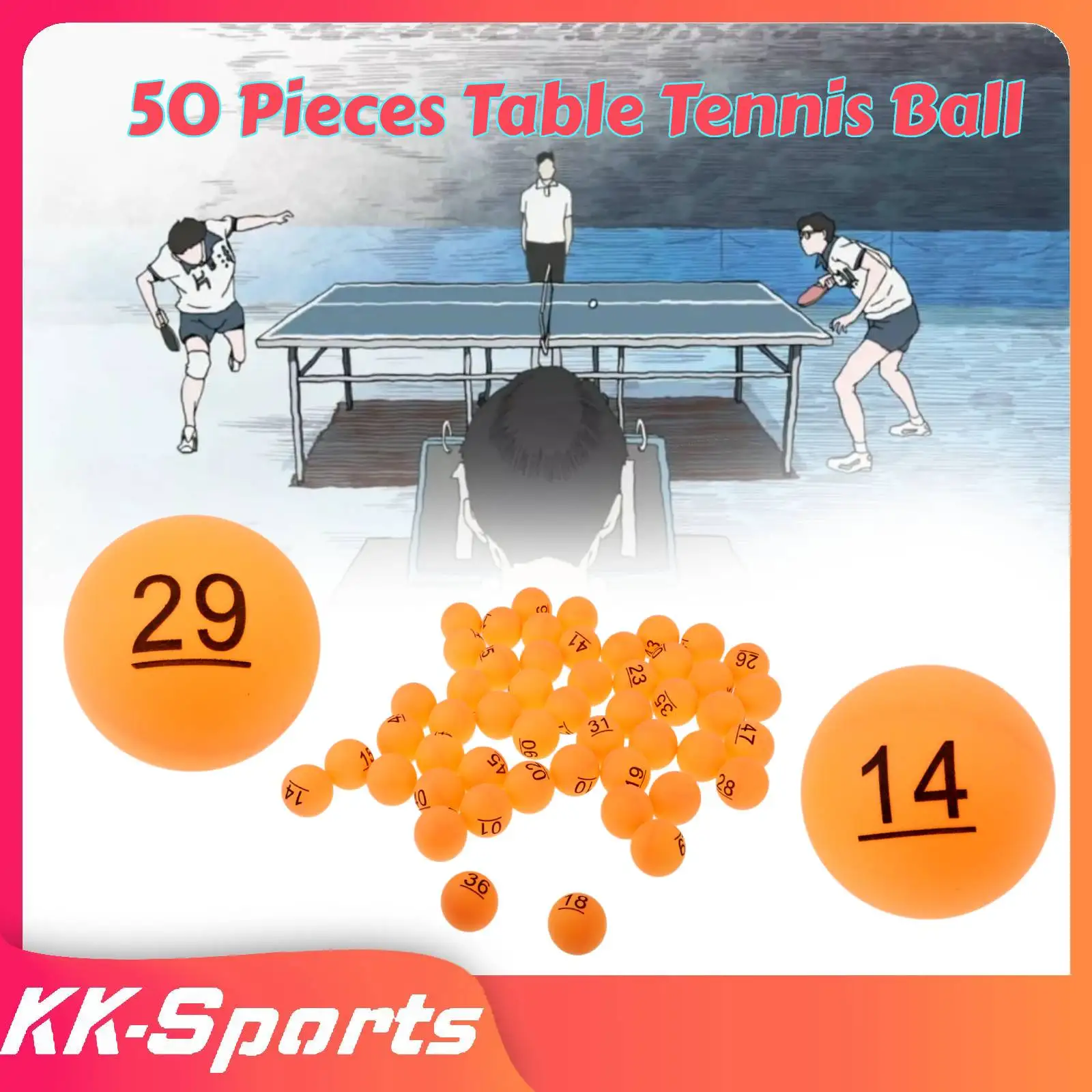 

50Pcs Table Tennis Ball Multipurpose Sports Accessory National Standard Training Balls High Elasticity Quality Ping-Pong Balls