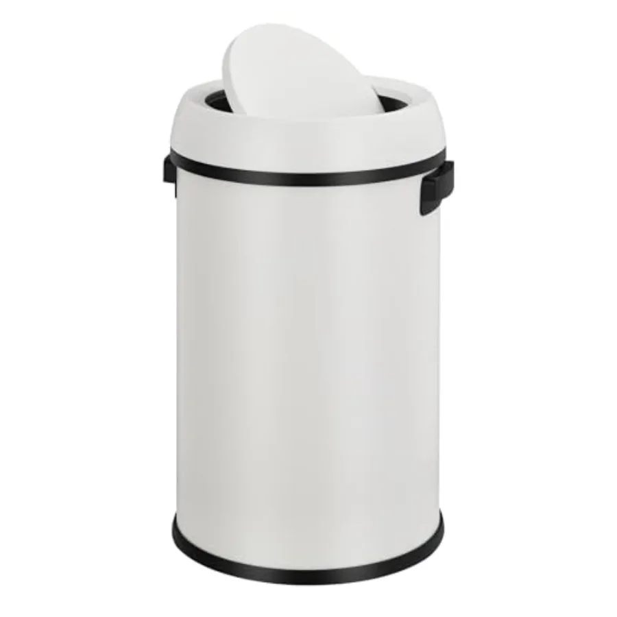 

Мусорное ведро из нержавеющей стали на 65 л (17 галлонов) с откидной крышкой, большая вместимость, сверхпрочное, круглое, для коммерческого использования, с откидной крышкой и ручкой