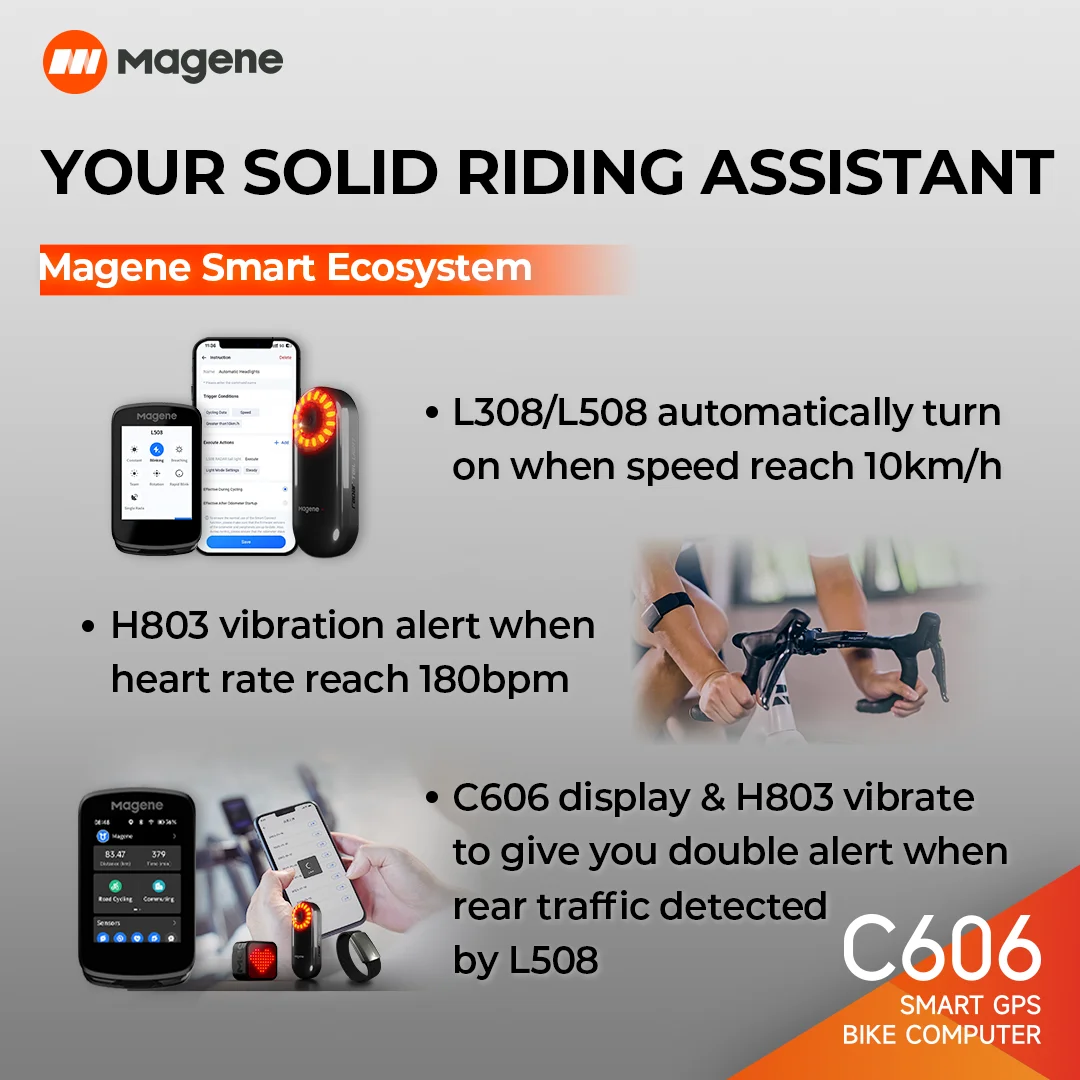 Magene C606 GPS Bike Stopwatch Touchscreen Ant Cycle Speedometer Digital Navigation Odometer Bluetooth WIFI Bike Computer