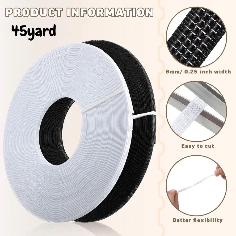 45 Yards of Polyester Boning Suitable for Sewing, Ideal Low Density Boning for Corsets, Wedding Dress Cups and Bridal Gowns
