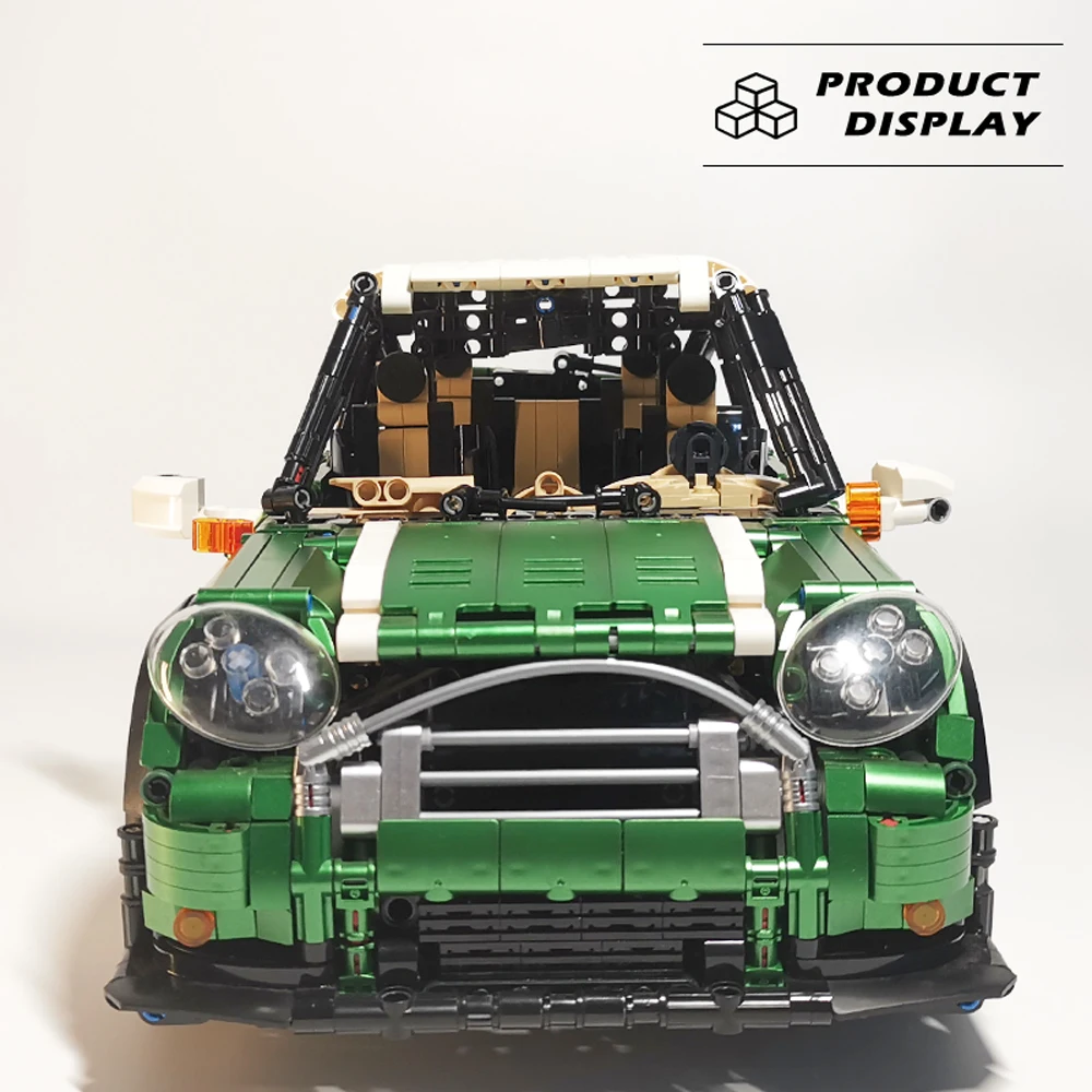وحدات بناء سيارات شهيرة للأطفال ، ألعاب بلاستيكية ، وحدات طوب المدينة ، طريق أخضر ، سيارة صغيرة ، طراز كلاسيكي ، موضة تقنية ، هدايا #4