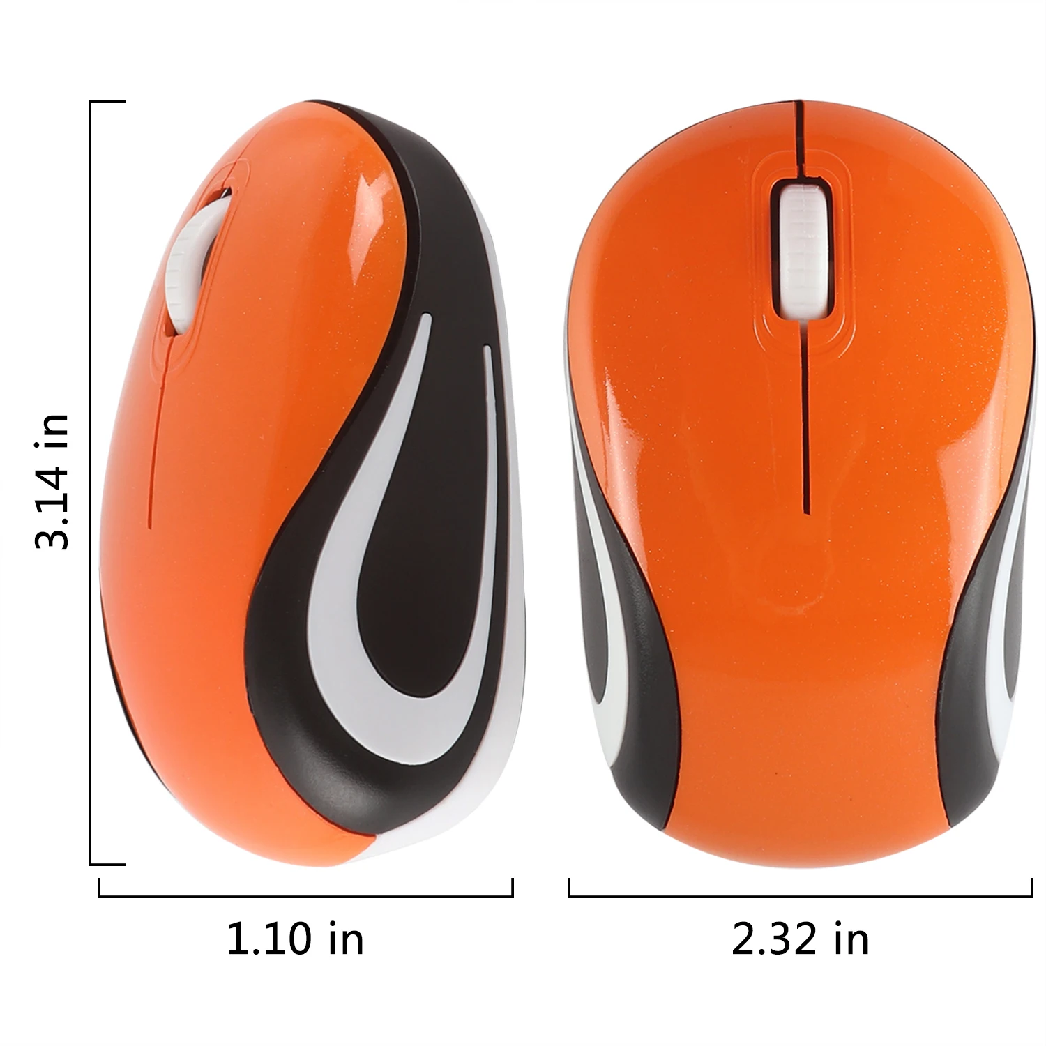 Mini-souris optique de jeu sans fil, 1600DPI, USB, ergonomique, pour ordinateur Portable, PC, cadeau pour enfants