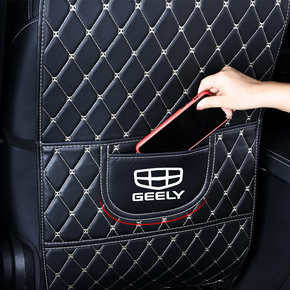 1Pcs Car Seat Anti Kick Pad Protective Cover For Geely Geometry C gc6 Tugella Emgrand ec7 x7 Atlas pro Coolray Car Accessories