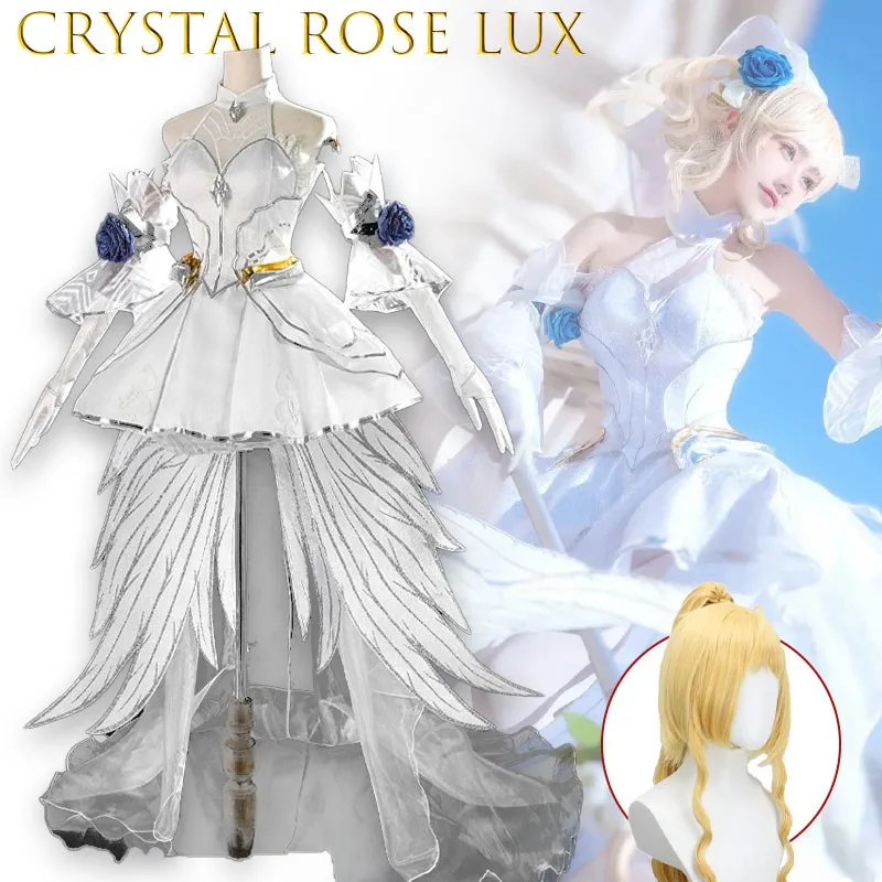 

Костюм для косплея Crystal Rose Lux, полный комплект, элегантный наряд для ролевых игр, женский костюм в стиле Лолита, Хэллоуин, Кавай, карнавал, Навидад