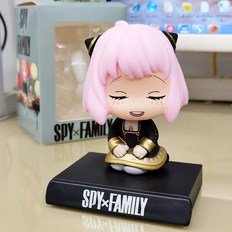 

Boxed 11cm Anime SPYxFAMILY Figure Car Doll Shaking Head Auto Interior Kawaii Tabletop Ornament Bobble Head Kids Toys Child Gift