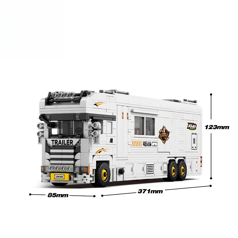1180-teiliges Reobrix 844 Luxus-Wohnmobil-Bausatz, RV-Camper-Van-Modell, Bausteine, Spielzeug, Geschenk für Erwachsene und Kinder