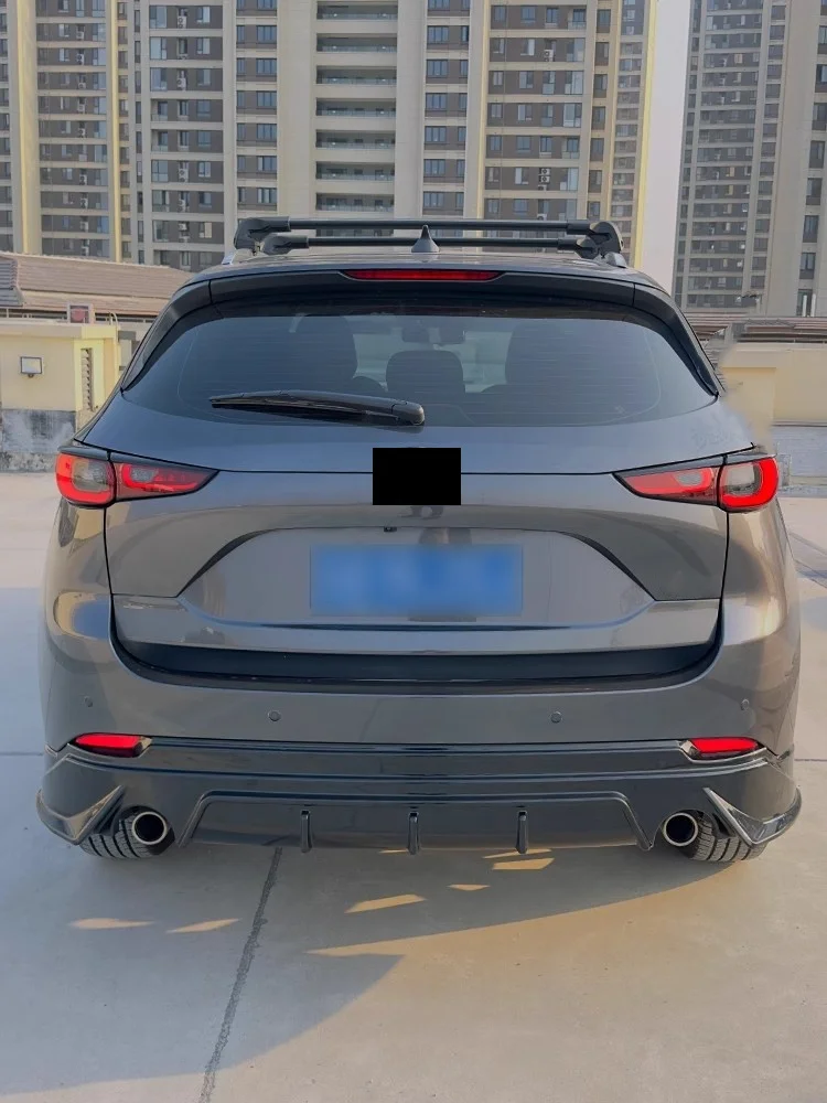 Front lip Rear lip for Mazda CX5 2022-2023 modified Carbon fiber Gloss black Small surround Front Rear shovel Car Accessories